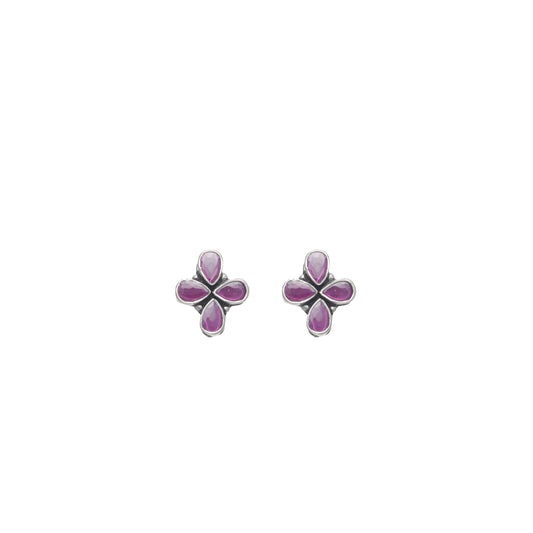 Pink Petal Stud Earrings