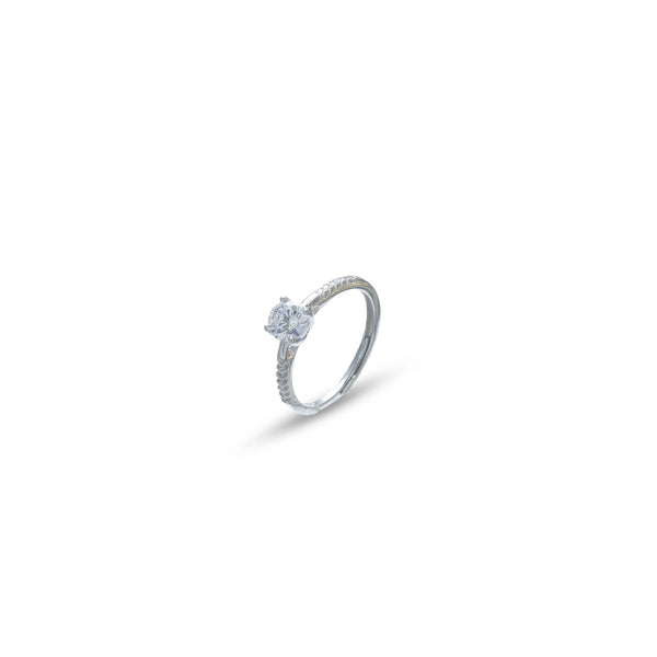 Tassya Timeless Solitaire Sparkle Ring – Elegant 925 silver ring with a single dazzling stone, perfect for classic style