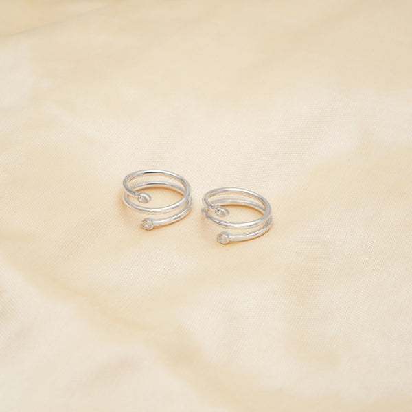 Spiral Shine Toe Ring