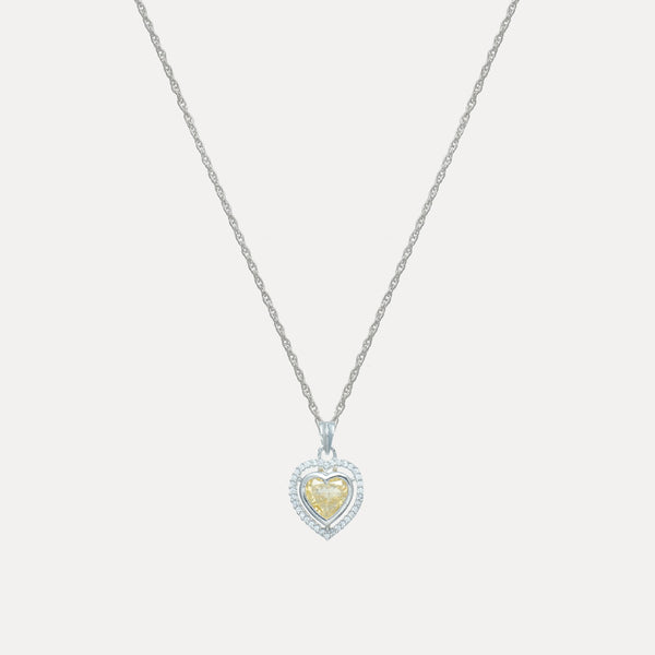 925 Silver Golden Heart Pendant