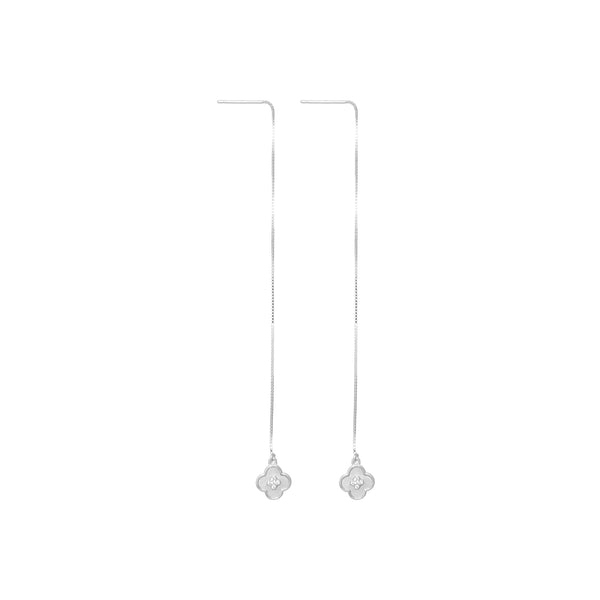 Rosegold Clover Threader Earrings