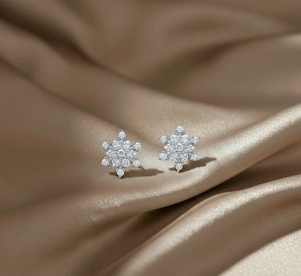 925 Silver Snowdrop Sparkle Studs