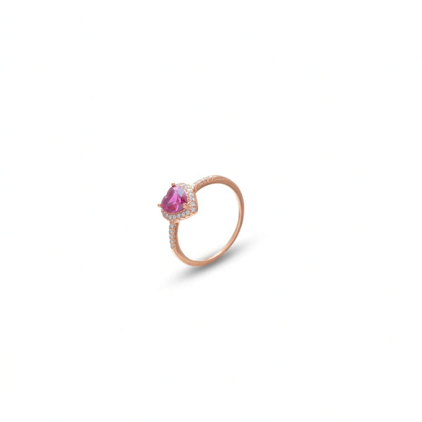 925 Silver HeartGlow Ruby Ring