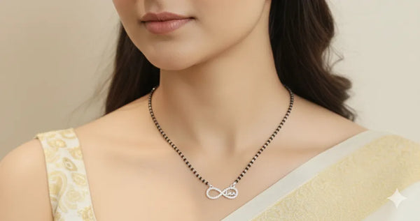 Tassya  Infinite Love Silver Mangalsutra