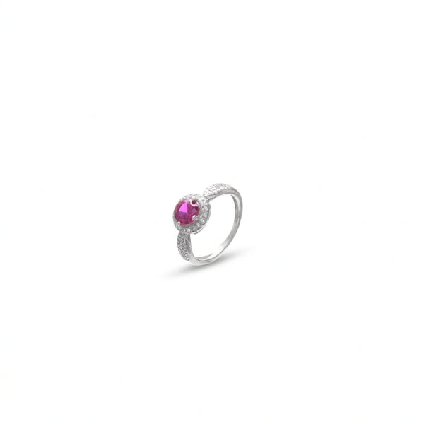 925 Silver Ruby Glow Ring