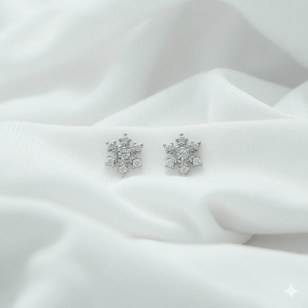 Silver Snow Fairy Studs