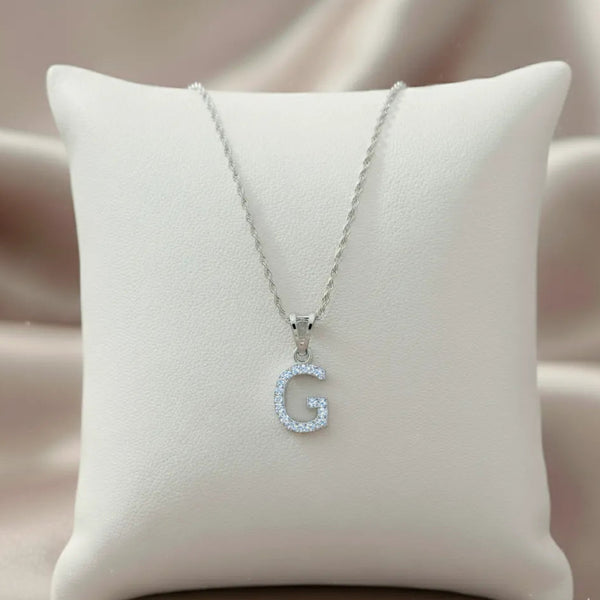 925 Silver "G" Initial Chain Pendant
