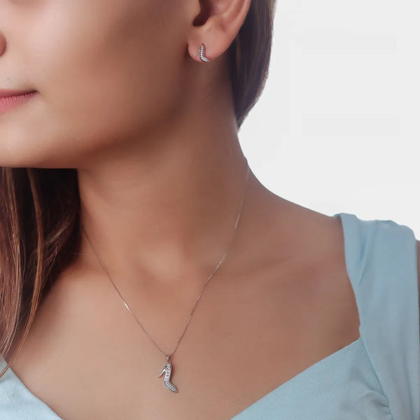 Glam Stiletto Sparkle Chain Pendant Top