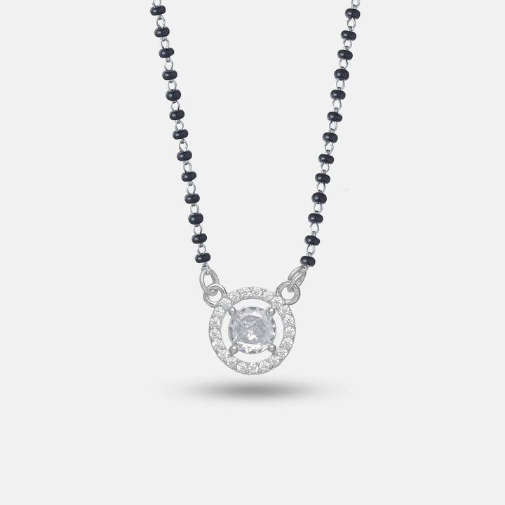 925 silver Classic Halo mangalsutra – Tassya Silver