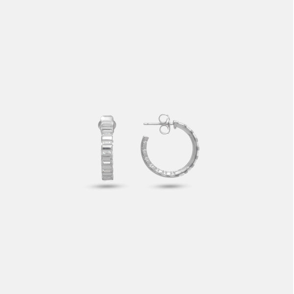 Baguette Hoops - tassyasilver.com