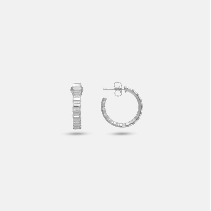 Baguette Hoops - tassyasilver.com