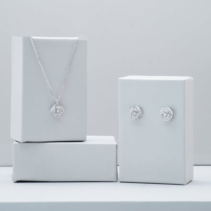 Blossom Sparkle Chain Pendant Top - tassyasilver.com