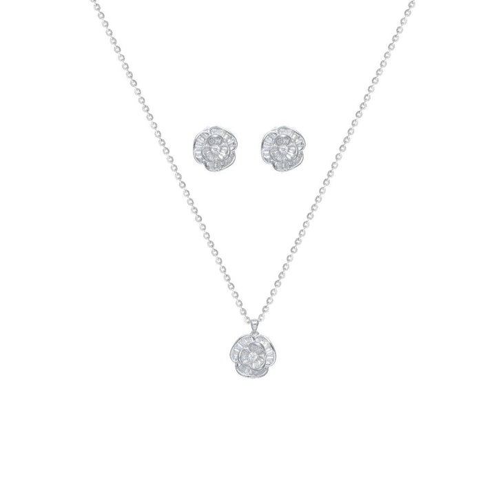 Blossom Sparkle Chain Pendant Top - tassyasilver.com
