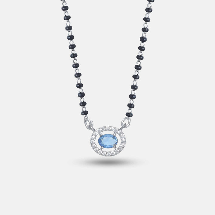 925 silver Blue Aura mangalsutra – Tassya Silver