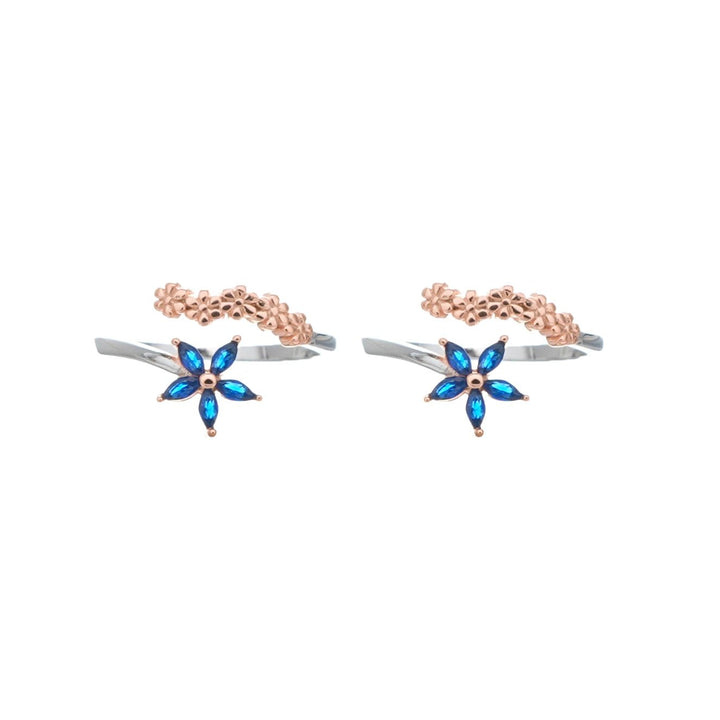 Blue Breeze Toe Rings - tassyasilver.com