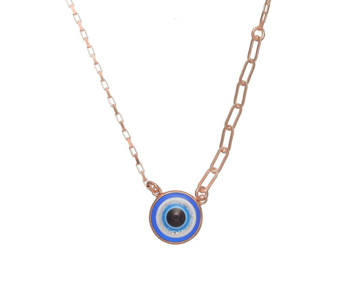 Blue Evil Eye Chain Pendant - tassyasilver.com