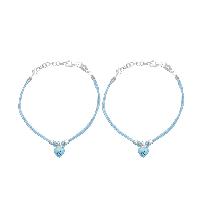 Blue Heart Baby Bracelet - tassyasilver.com