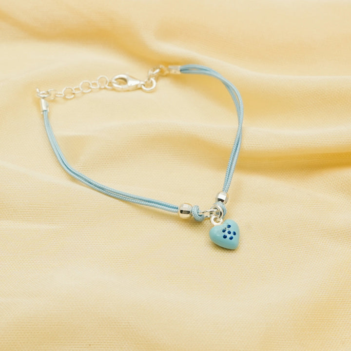 Blue Heart Baby Bracelet - tassyasilver.com