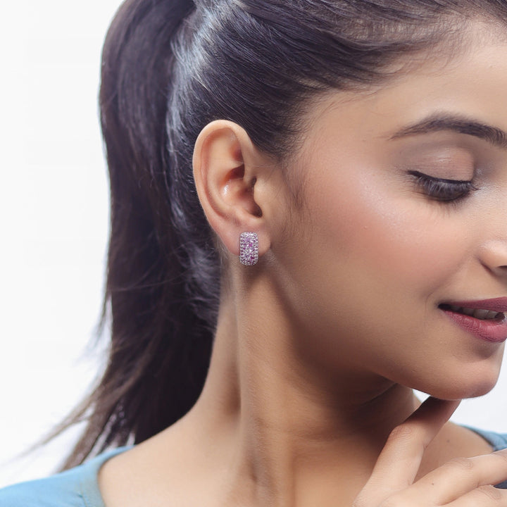 Blush Aurora Hoops - tassyasilver.com