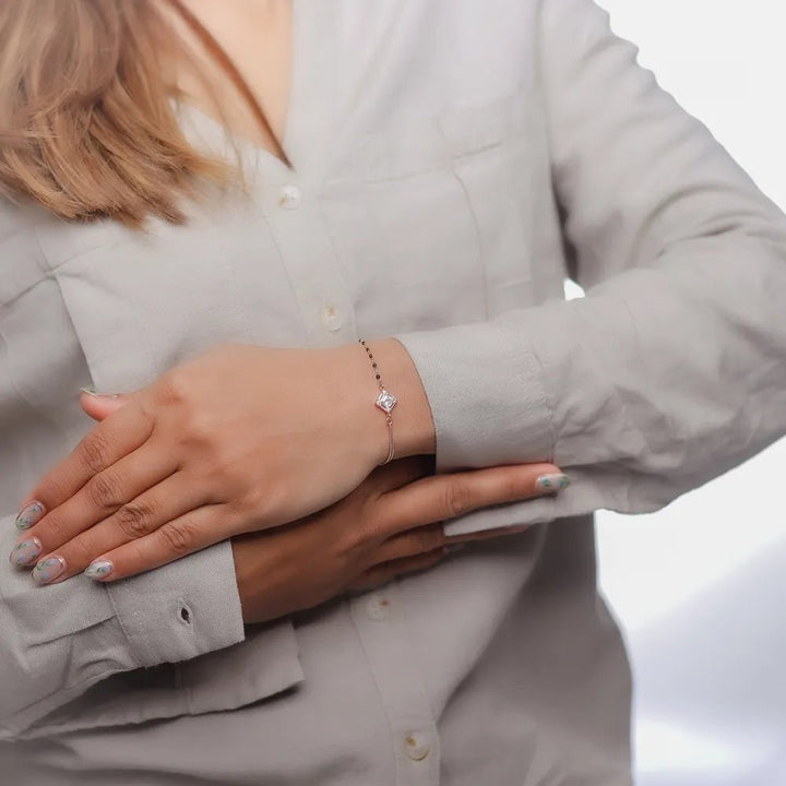 Blush Bond Solitaire Bracelet - tassyasilver.com