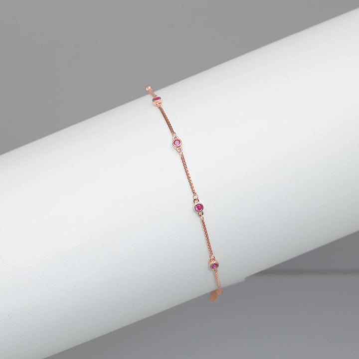 Blush Spark Gem Bracelet - tassyasilver.com