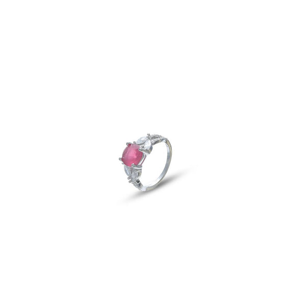 Blushing Petal Silver Ring - tassyasilver.com