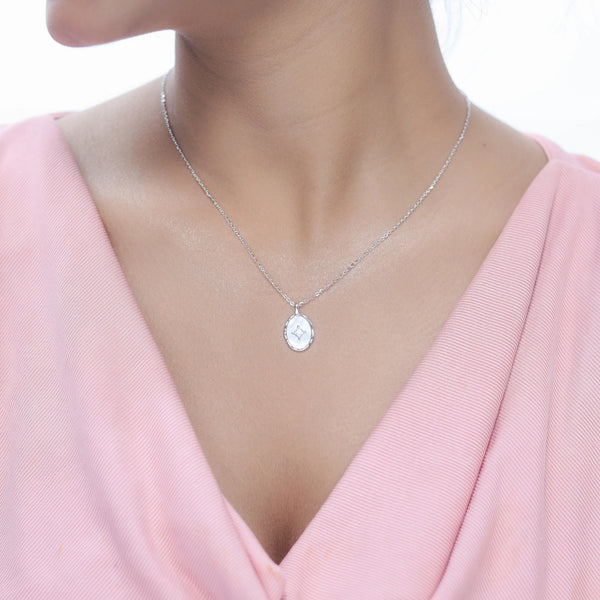 Tassya Silver Celestial Reflection sterling silver chain pendant