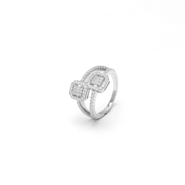 Centre Cubic Intertwining Ring - tassyasilver.com