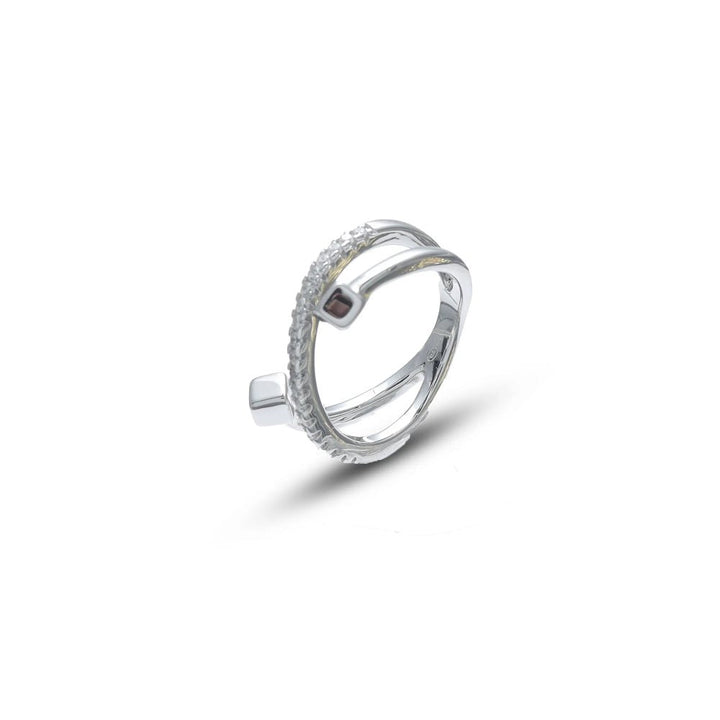 Contemporary Twist Silver Ring - tassyasilver.com