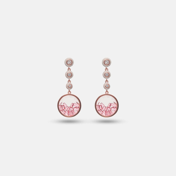 Crystal Blush Sphere Earrings - tassyasilver.com