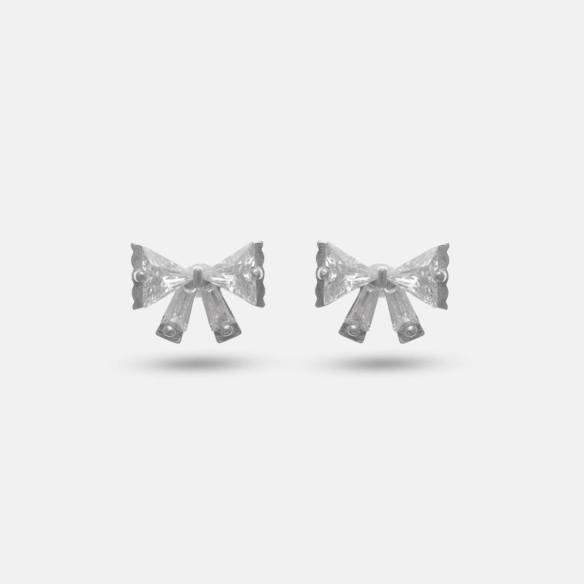 Diamond Bow Studs - tassyasilver.com