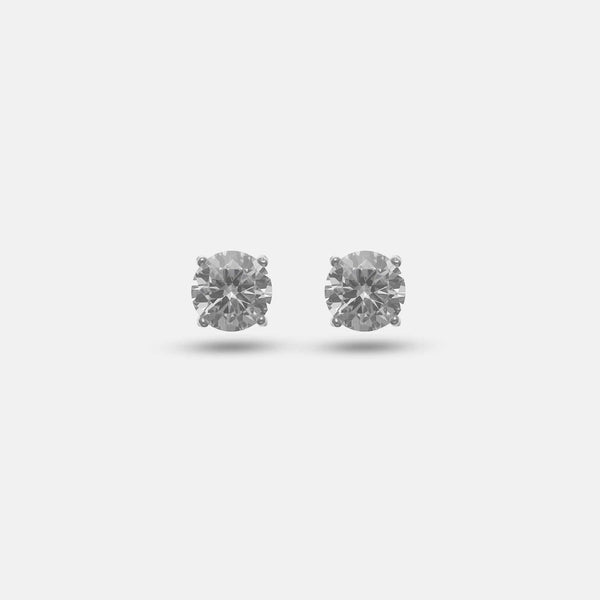 Diamond Solitaire Studs - tassyasilver.com