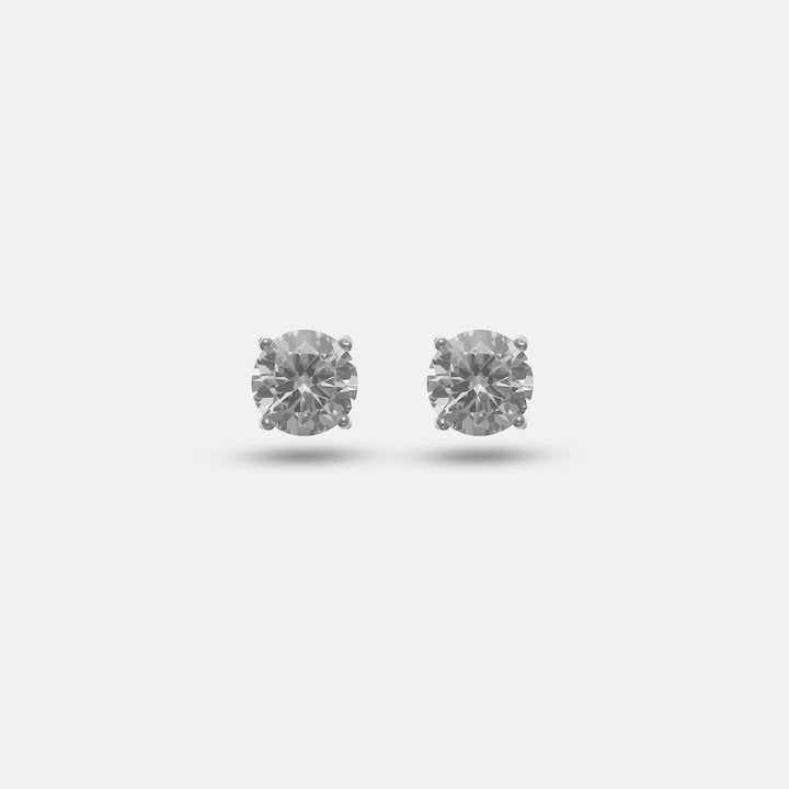 Diamond Solitaire Studs - tassyasilver.com