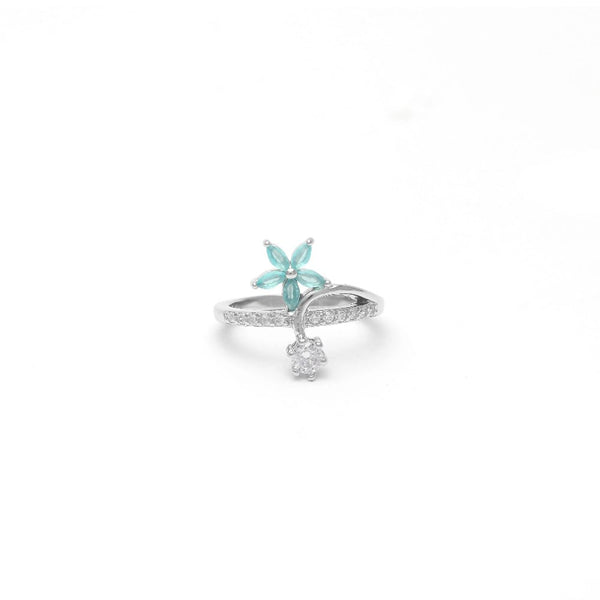 Diamond & Topaz Duo Ring - tassyasilver.com