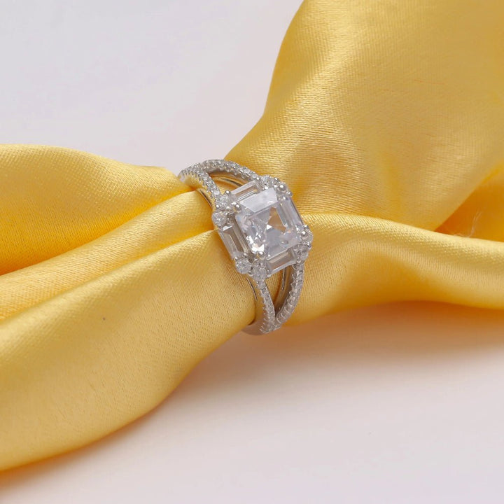 Elegant Cubic Centre Ring - tassyasilver.com