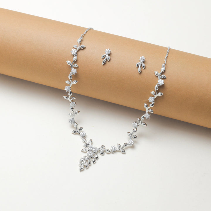 Floral necklace set - tassyasilver.com