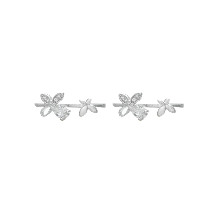 Frosted Butterfly Whisper Toe Rings - tassyasilver.com