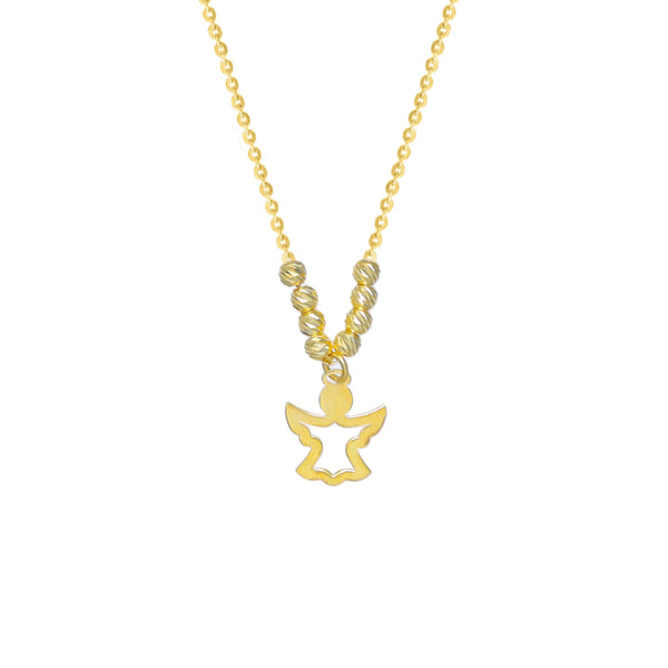 925 Silver Gold-Plated Angel Pendant