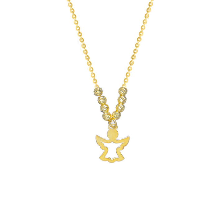 Gold - Plated Angel Silhouette Chain Pendant - tassyasilver.com
