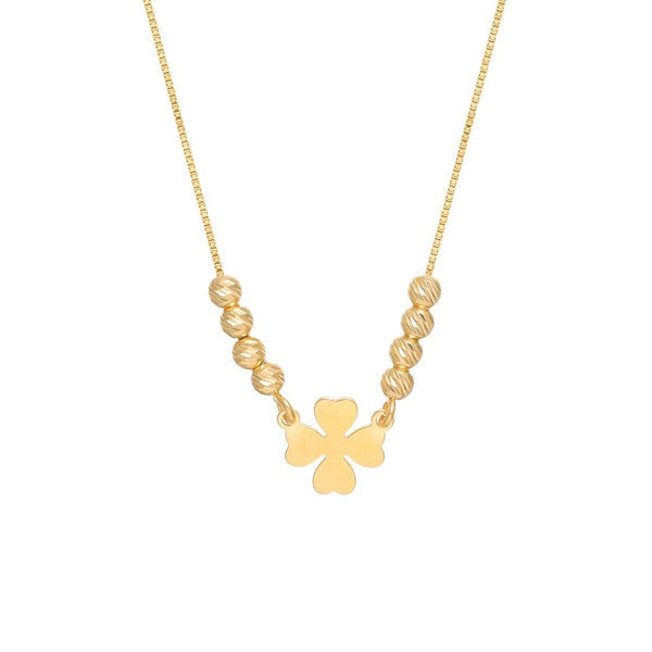 925 Silver Golden Clover Chain Pendant