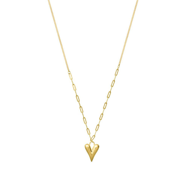 Tassya Golden Heart's Desire Chain Pendant for women