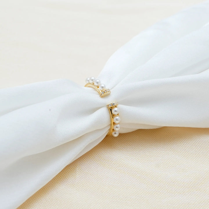 Golden Pearl Embrace Ring - tassyasilver.com