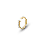 925 Golden Pearl Embrace Ring