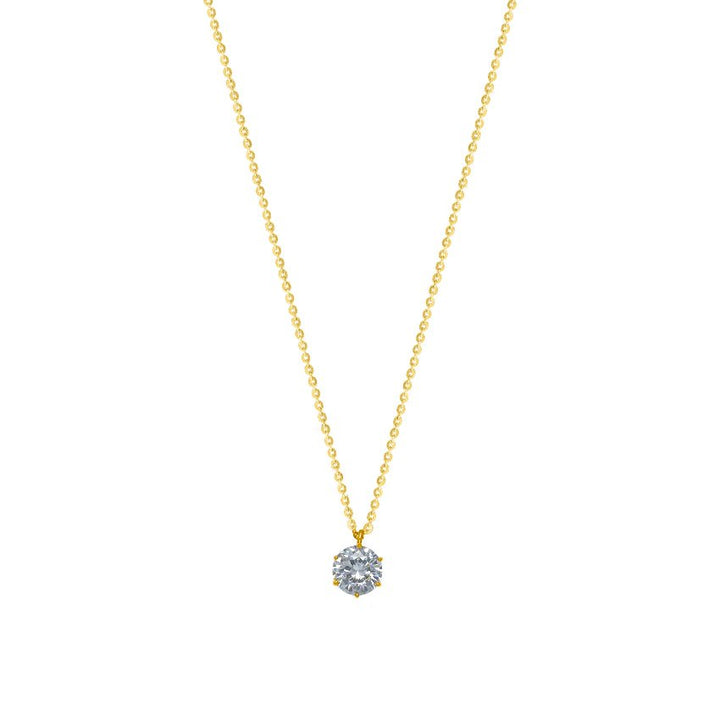 Tassya Golden Solitaire Chain Pendant for women