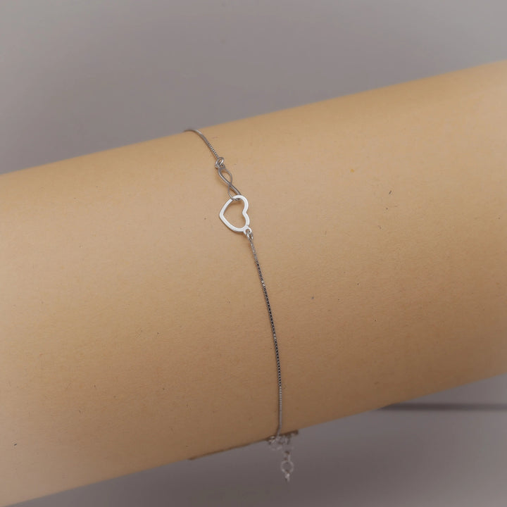 Heartline Infinity Bracelet - tassyasilver.com