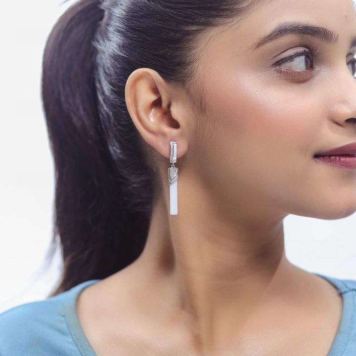 Ivory Dusk Dangle Earrings - tassyasilver.com