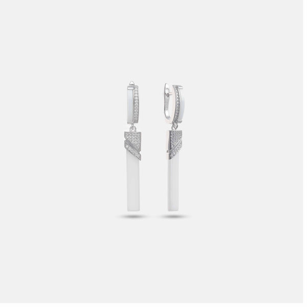 Ivory Dusk Dangle Earrings - tassyasilver.com
