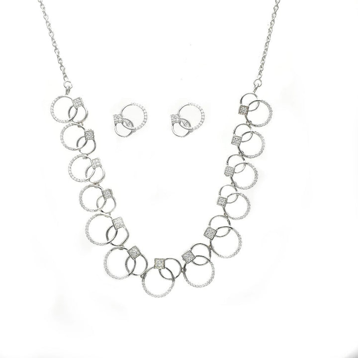 Tassya Silver Loop sterling silver necklace set