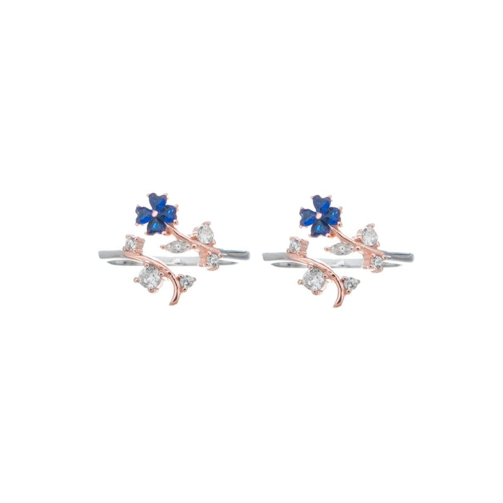 Midnight Bloom Toe Rings - tassyasilver.com