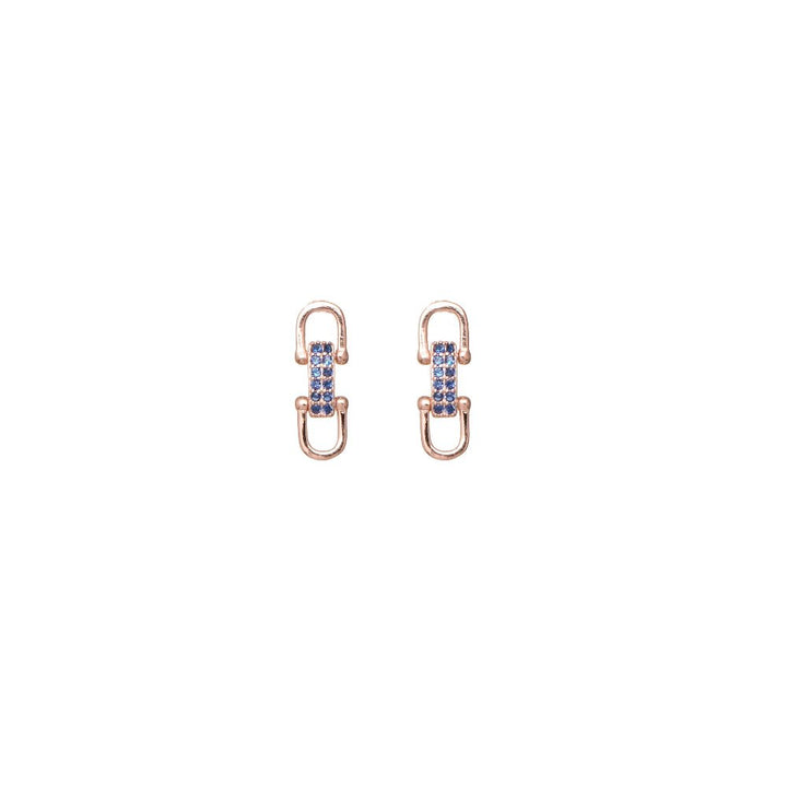Midnight Link Stud Earrings - tassyasilver.com